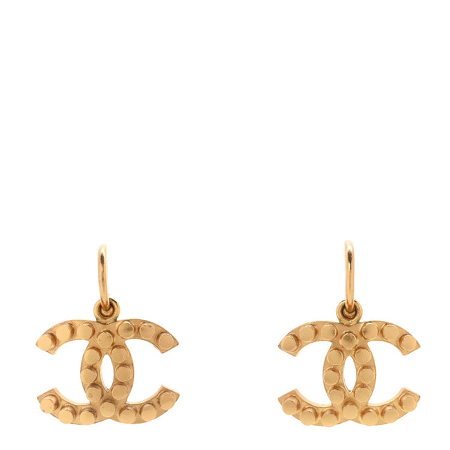 Metal Drop CC Earrings Gold Hover Image