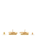 Metal CC No 5 Earrings Gold Black