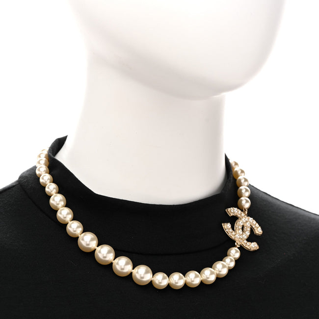 Pearl CC 100th Anniversary Necklace Light Gold Main Image
