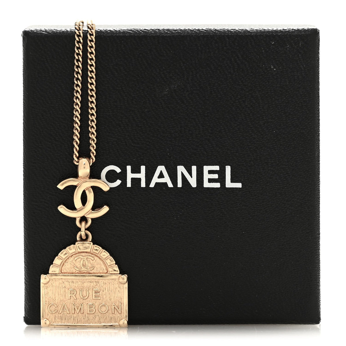 Metal CC Rue Cambon Necklace Gold