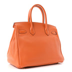 Taurillon Clemence Birkin 30 Orange