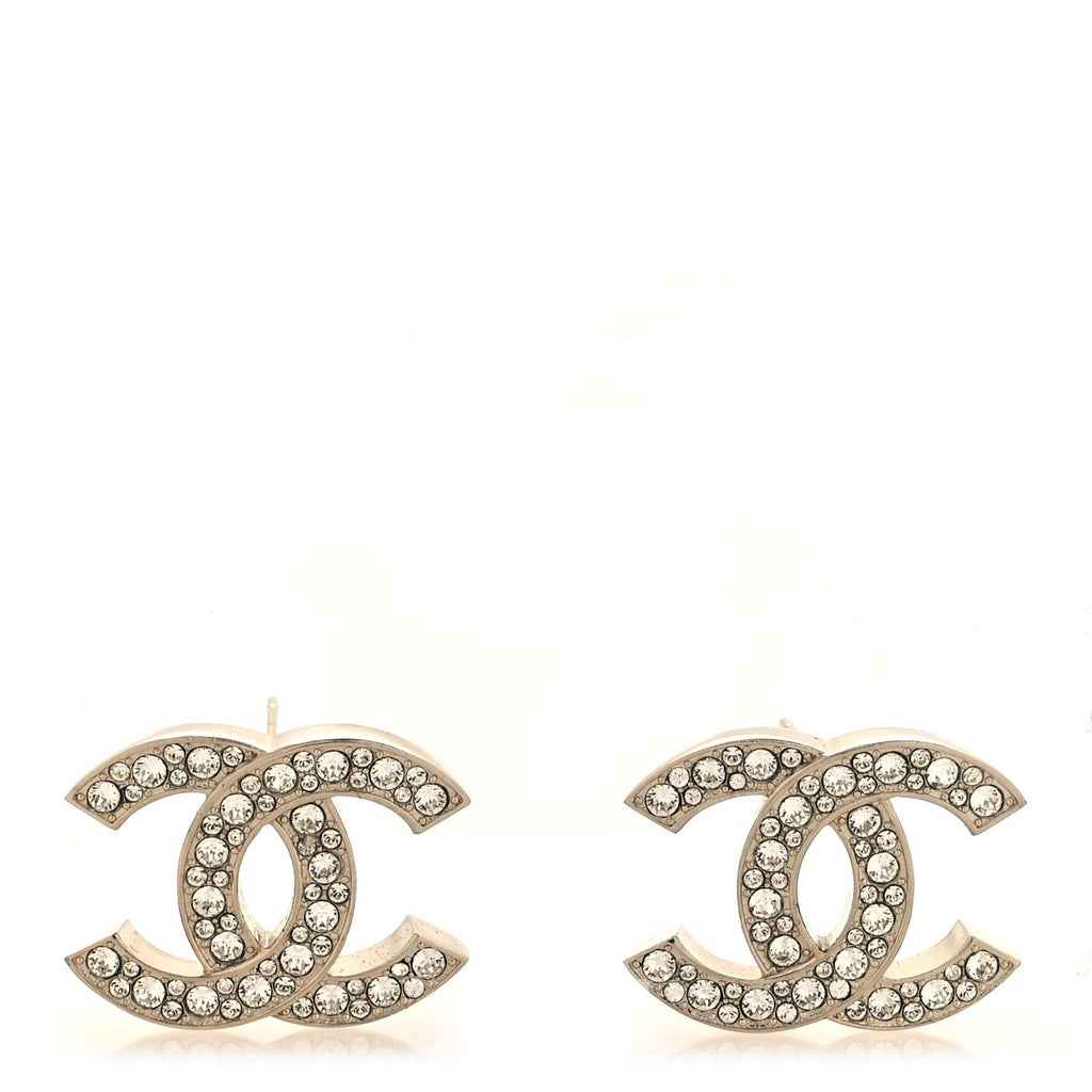 Crystal Mini CC Earrings Gold