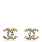 Crystal Mini CC Earrings Gold