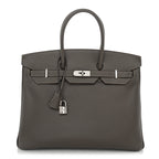 Epsom Candy Birkin 35 Etain Bleu Thalassa
