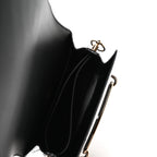 Shiny Alligator Mini Sac Roulis Black