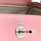 Taurillon Clemence Verso Mini Lindy 20 Rose Sakura Gris Perle