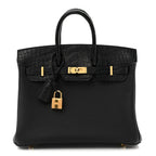 Togo Matte Alligator Birkin Touch 25 Black