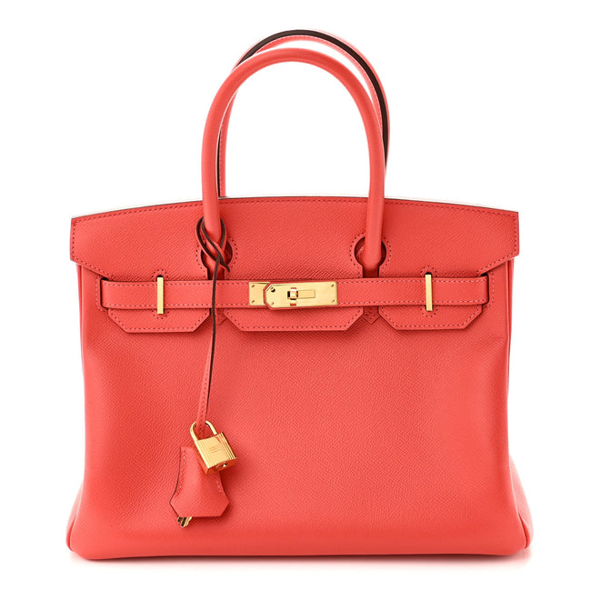 Epsom Birkin 30 Rouge Pivoine Hover Image
