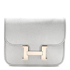 Metallic Chevre Chamkilight Constance Slim Wallet Argent
