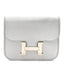 Metallic Chevre Chamkilight Constance Slim Wallet Argent