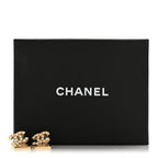 Metal Crystal CC Boy Drop Earrings Gold