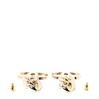 Metal Crystal CC Chain Drop Earrings Light Gold