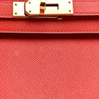 Epsom Kelly Cut Clutch Pochette Rose Jaipur