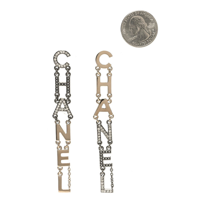 Crystal Pearl Chanel Bright Young Things Earrings Gold Ruthenium Main Image