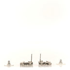 Baguette Crystal CC Earrings Silver