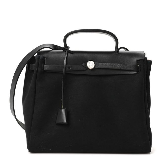 Toile Vache Calfskin Herbag 30 PM Ficelle Black Hover Image