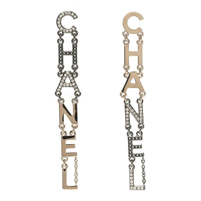 Crystal Pearl Chanel Bright Young Things Earrings Gold Ruthenium Hover Image