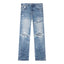 Amiri Mx1 Distressed Mid-Rise Straight-Leg Jeans Honeycomb Indigo