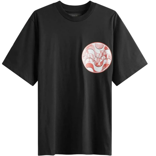 Amiri Staggered Wave T-Shirt Black Hover Image