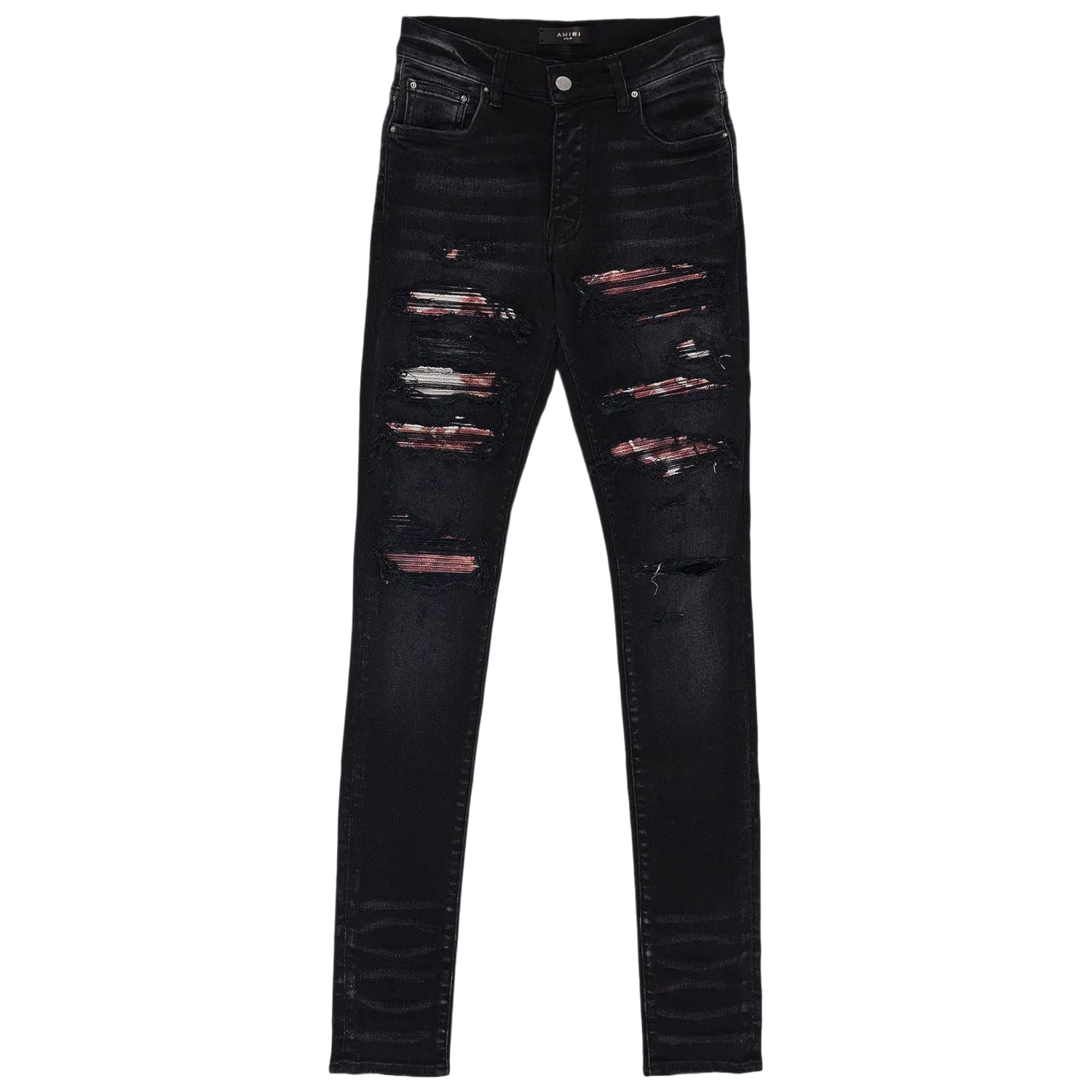 Amiri Thrasher Tie Dye Aged Jeans Black