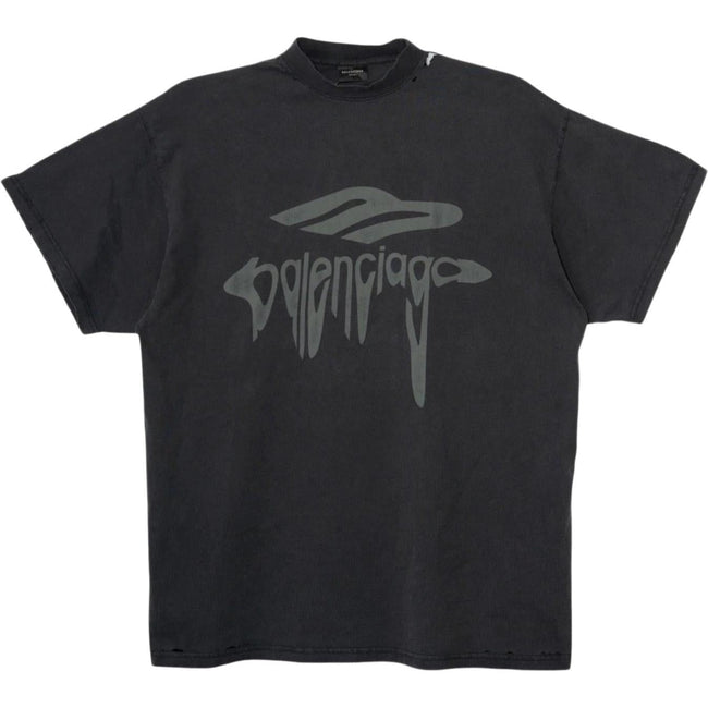 Balenciaga 3B Liquefied T-Shirt Black Hover Image