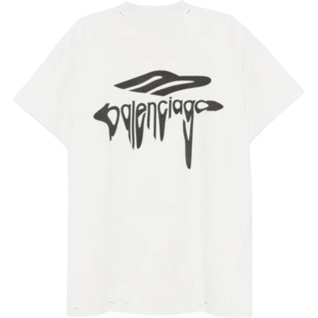 Balenciaga 3B Liquefied T-Shirt White Hover Image
