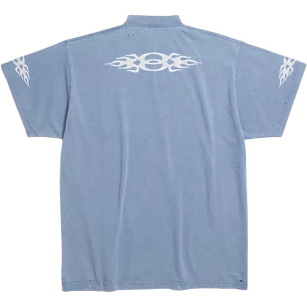 Balenciaga Burning Unity Flame T-Shirt Blue
