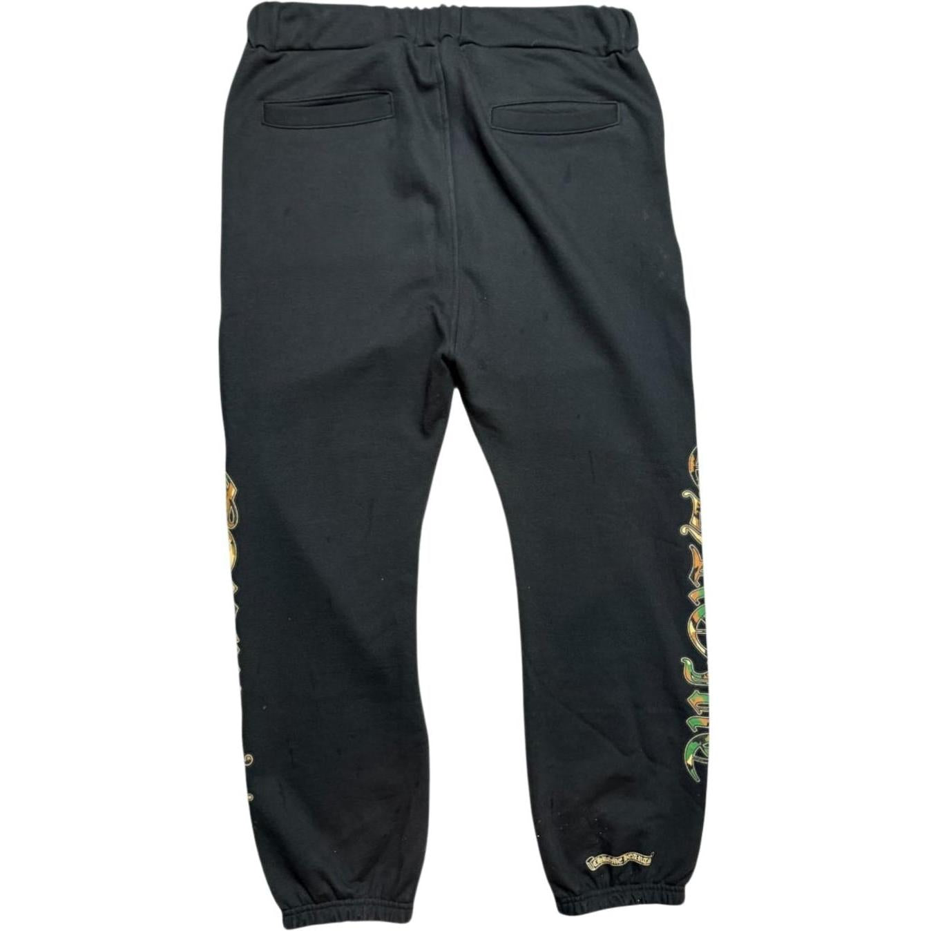 Chrome Hearts Black Camouflage Triple Cross Logo Sweatpants