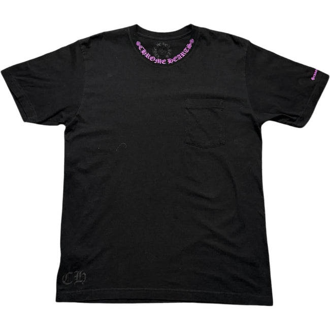 Chrome Hearts Black Purple Neck Logo Tee Hover Image