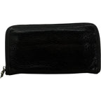 Chrome Hearts Black Triple Cross Leather Zip Wallet