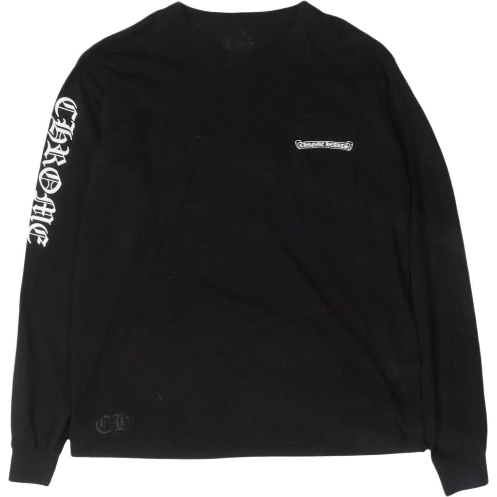 Chrome Hearts Cemetery Cross Long Sleeve Pocket T-Shirt