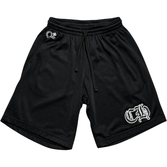 Chrome Hearts Mesh Varsity Shorts Black Hover Image