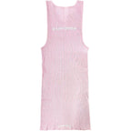 Chrome Hearts Pink LOVE YOU Neck Rib Tank Top