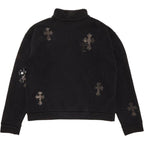 Chrome Hearts Ponyhair Cross Quarter Zip Black