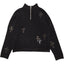 Chrome Hearts Ponyhair Cross Quarter Zip Black
