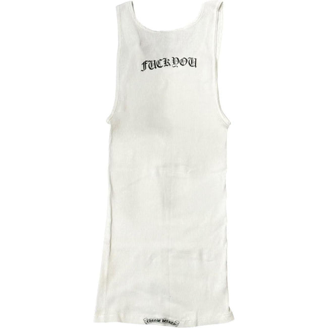 Chrome Hearts Vintage Celtic Cross Fuck You Tank Top White Main Image