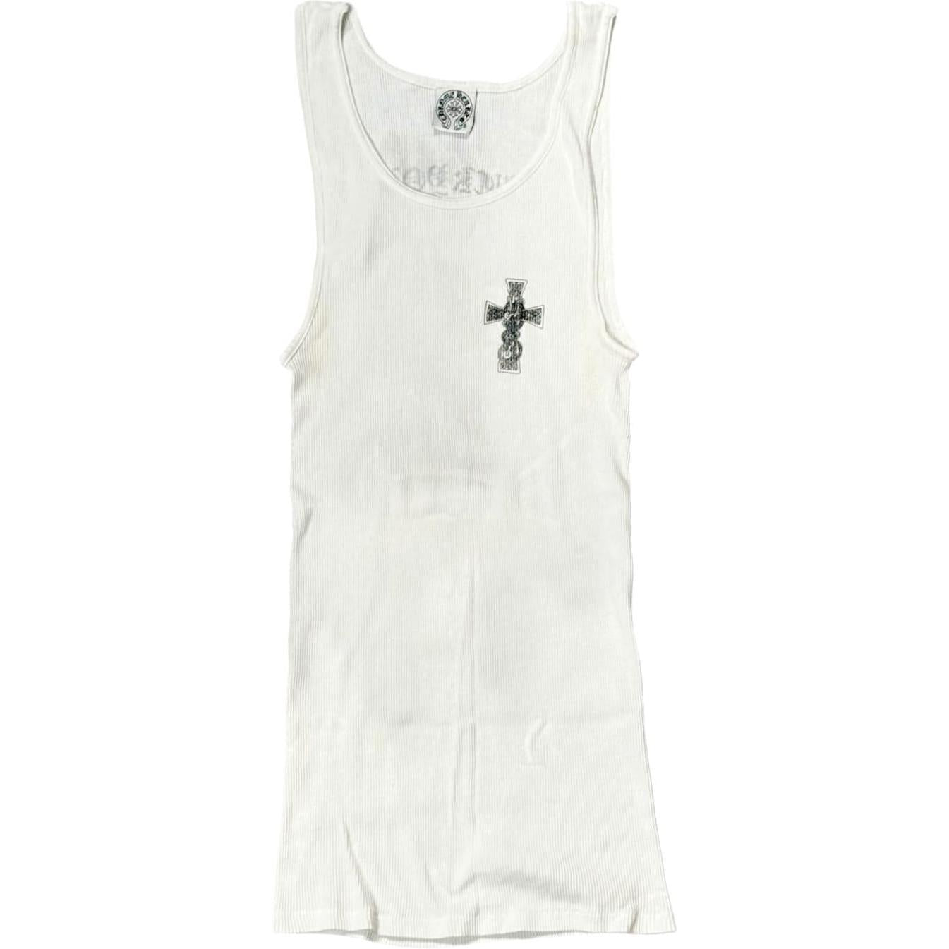 Chrome Hearts Vintage Celtic Cross Fuck You Tank Top White