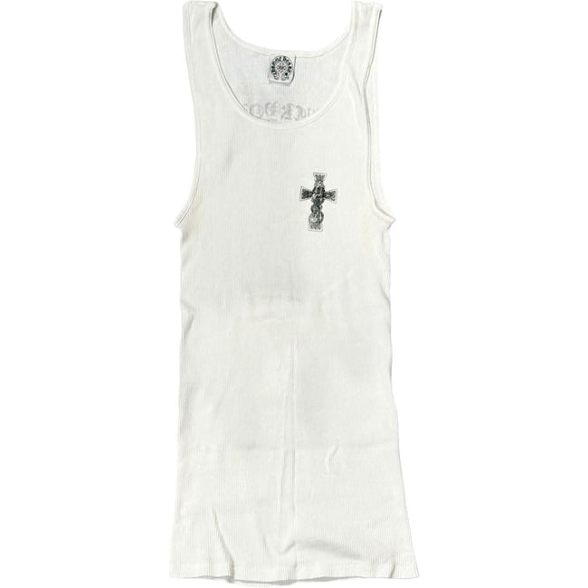Chrome Hearts Vintage Celtic Cross Fuck You Tank Top White Hover Image