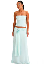 Mint Strapless Lace-Up Corset