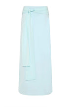 Mint Front Tie Flowy Maxi Skirt