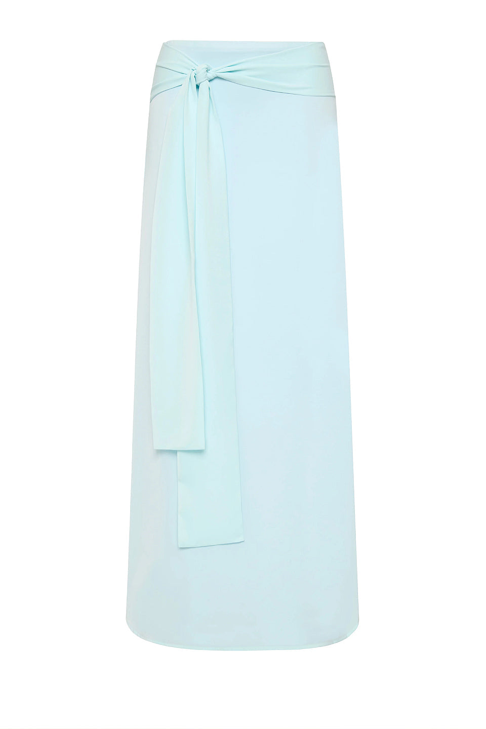 Mint Front Tie Flowy Maxi Skirt