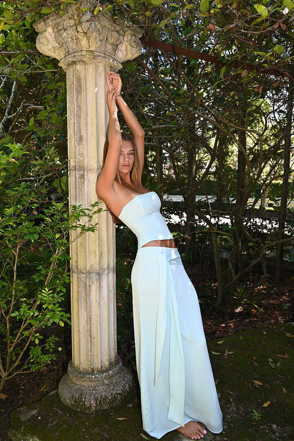 Mint Strapless Lace-Up Corset
