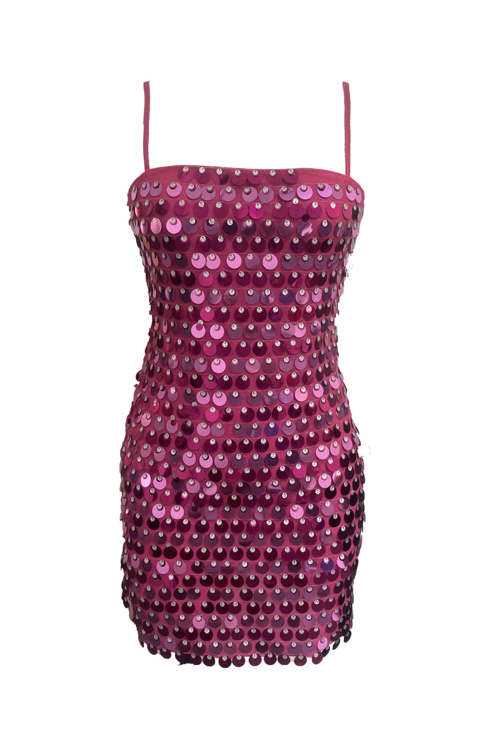 Pink Sequin Mini Dress
