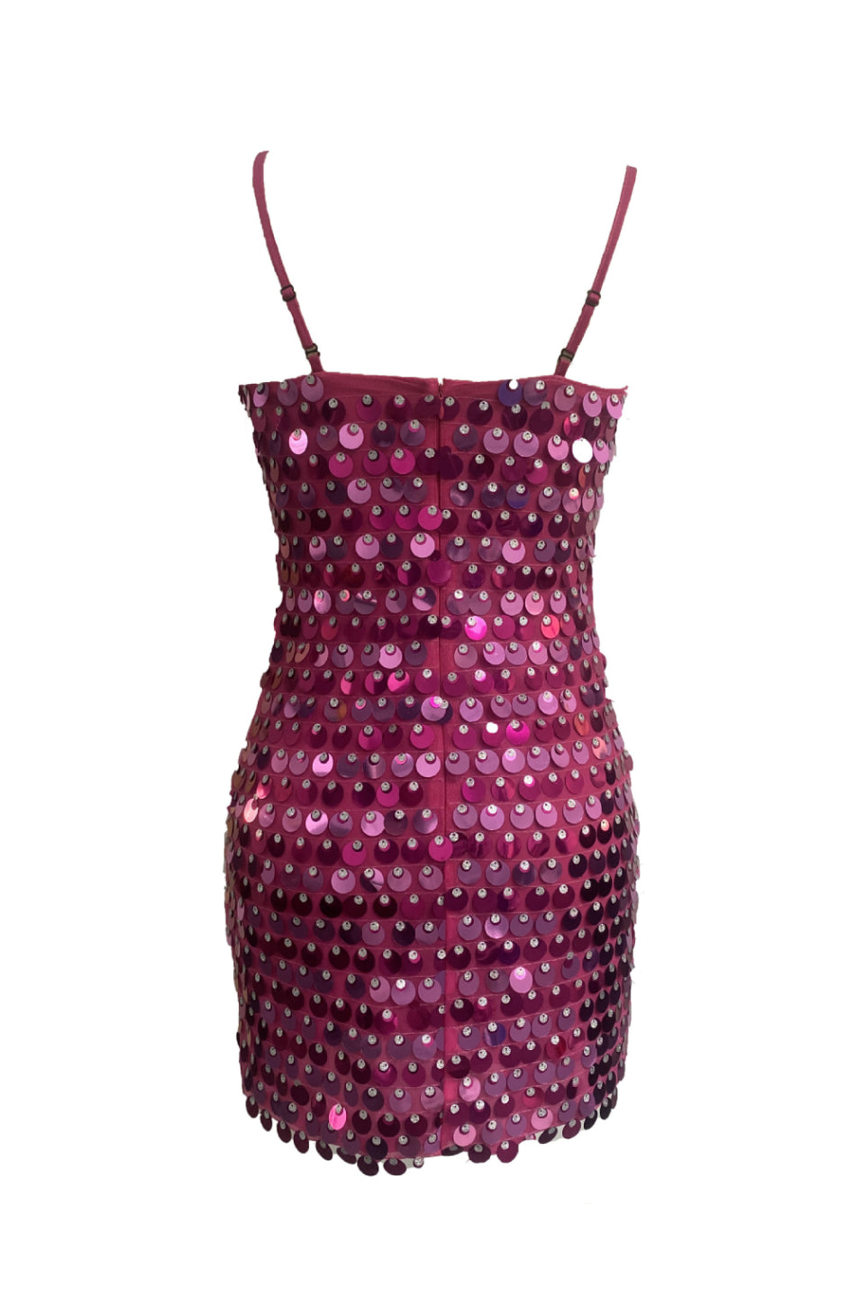 Pink Sequin Mini Dress