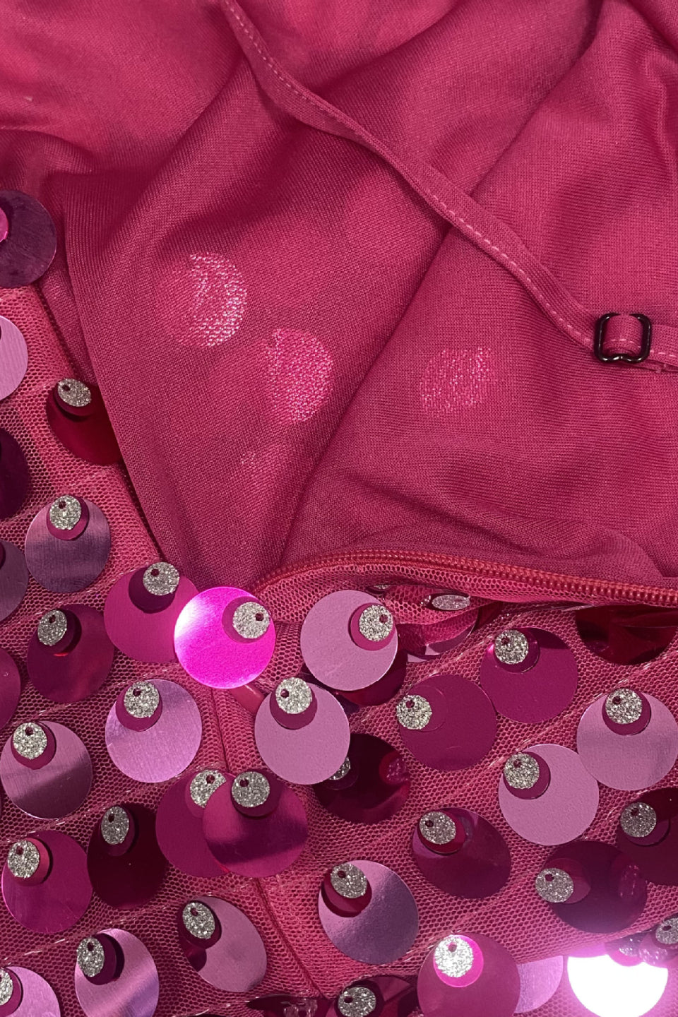 Pink Sequin Mini Dress