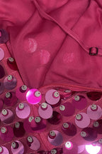Pink Sequin Mini Dress