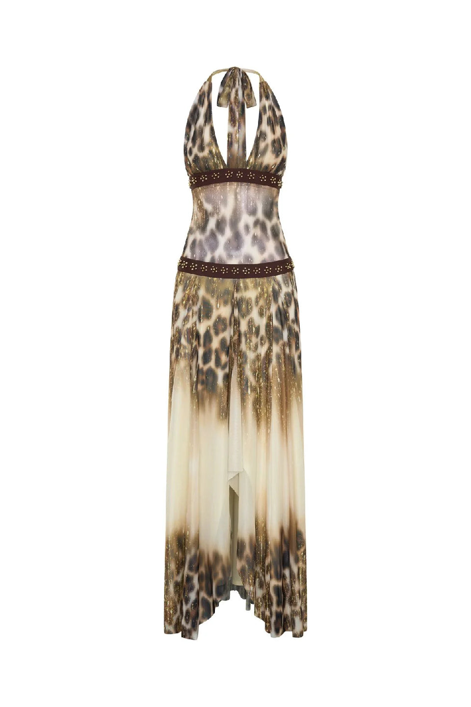 Leopard Glitter Maxi Dress