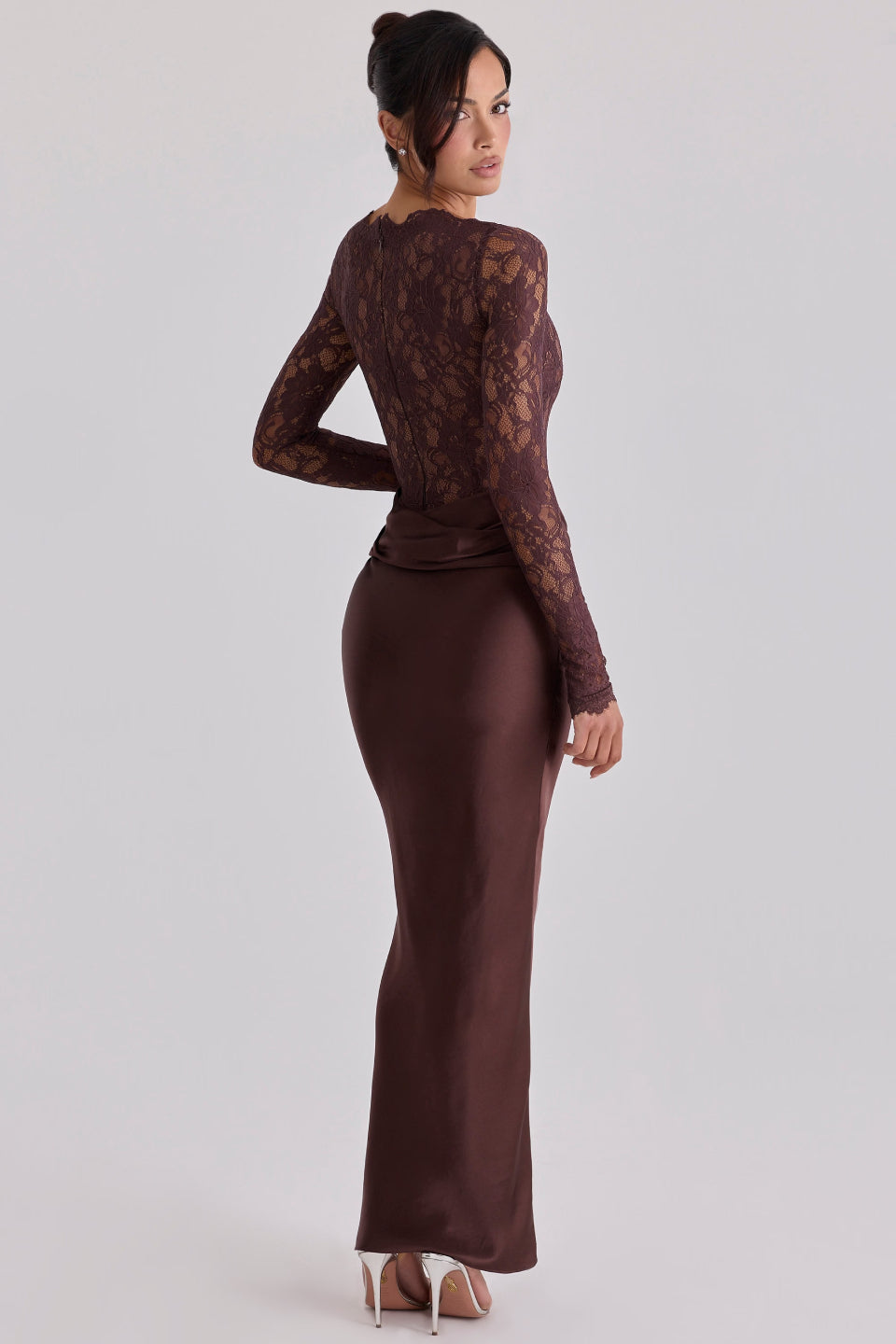 Chocolate Lace Maxi Dress