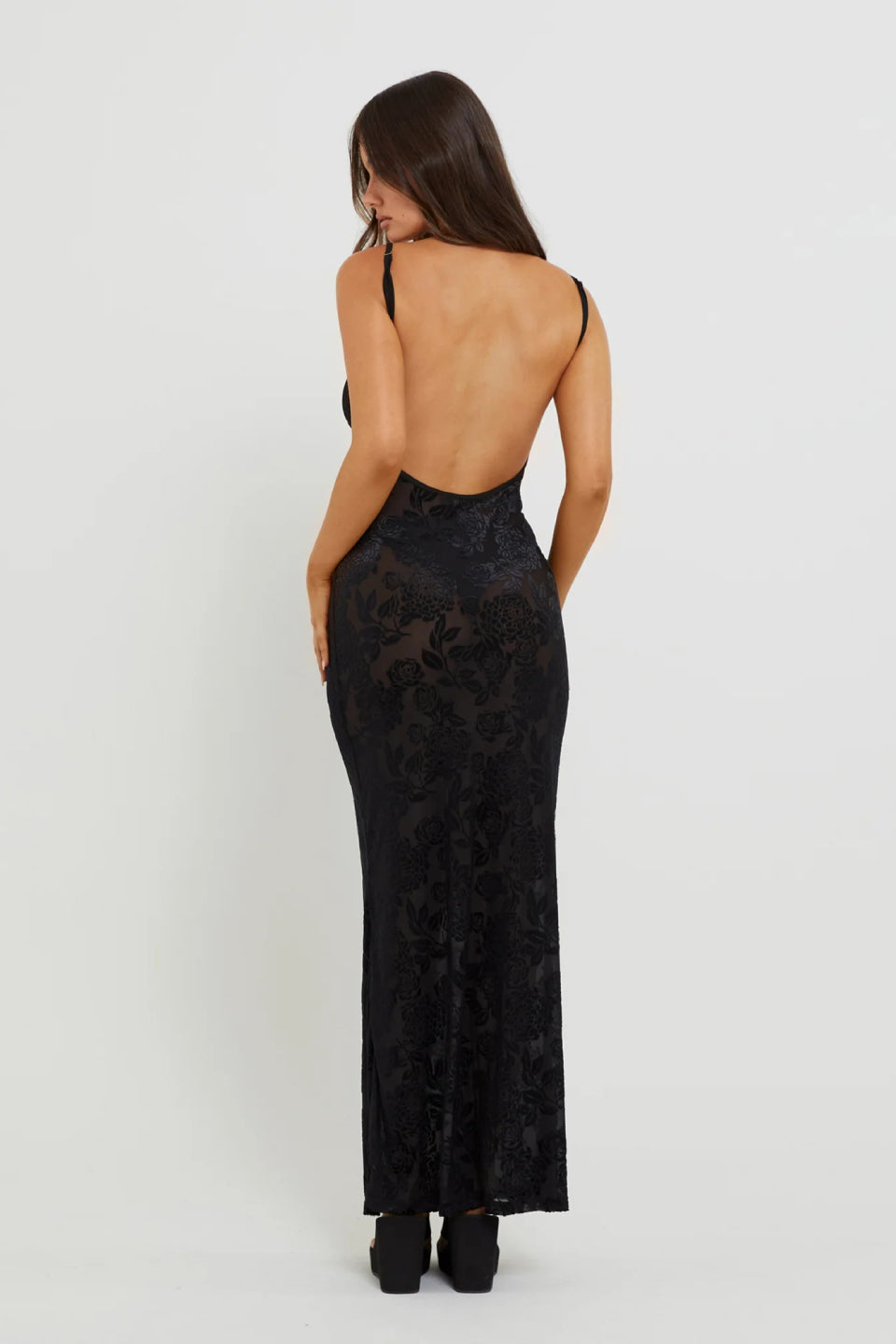 Black Velvet Maxi Dress