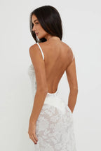 White Velvet Maxi Dress